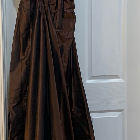 Vintage Pamela Dennis Couture Brown Strapless Gown - Picture 4 of 9